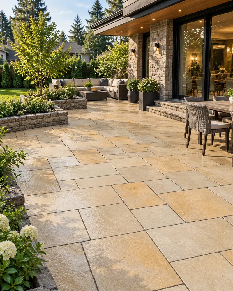 Antique Yellow Limestone Paving