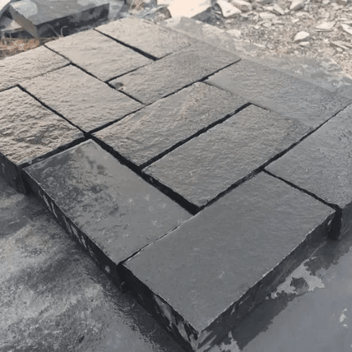 Black Limestone Cobblestone Paving