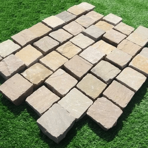 Raj Green Cobblestone Paving